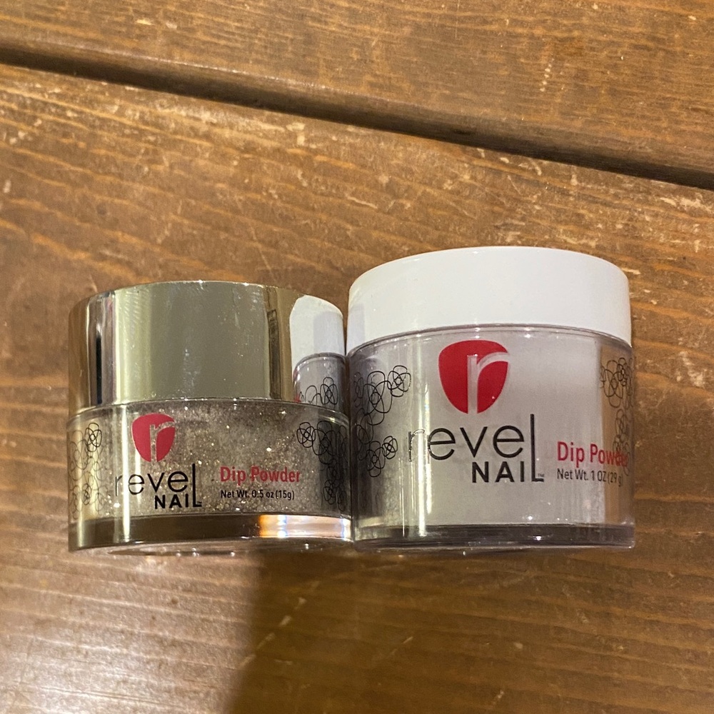 Revel Nail Dip Powders Prosecco and Infinite